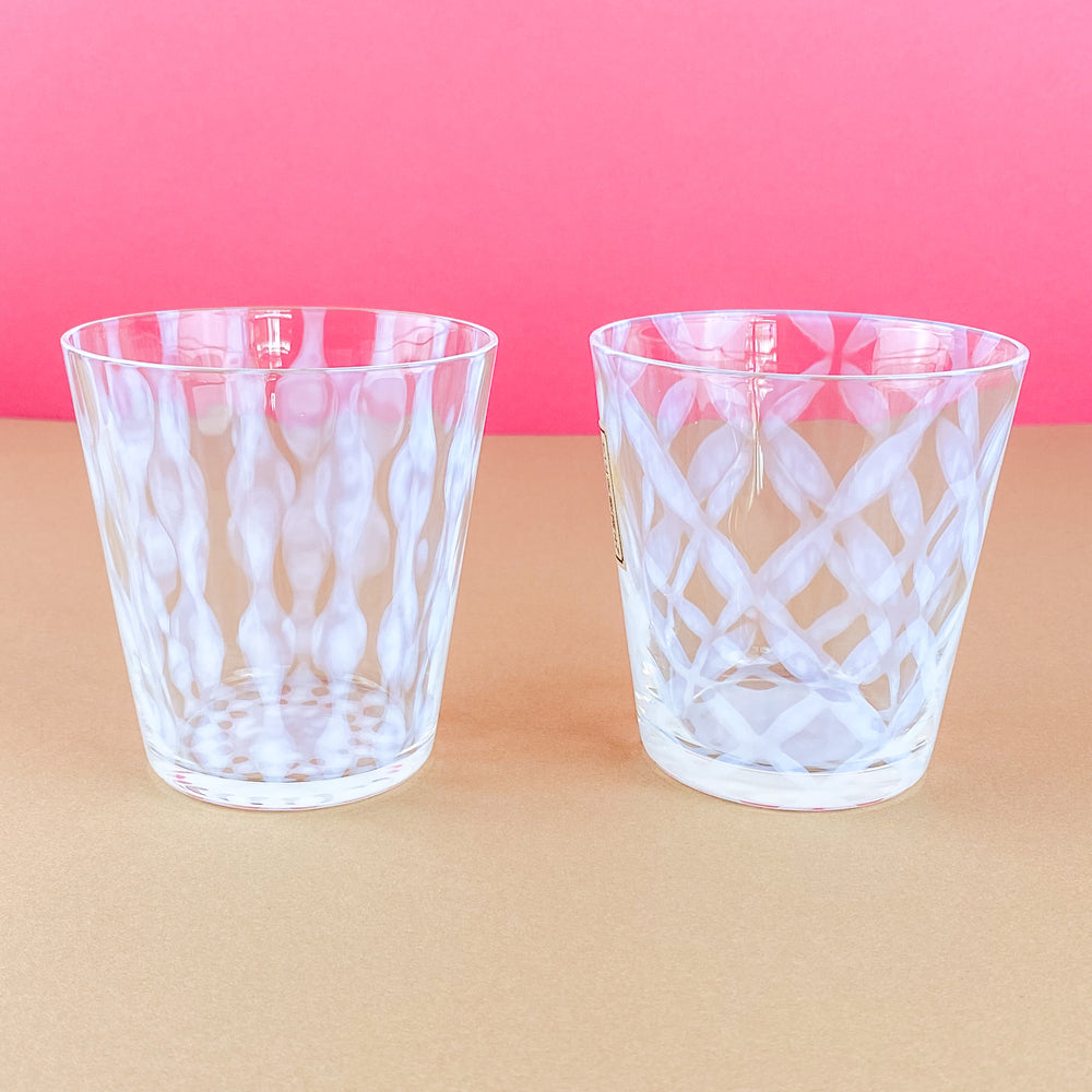 Taisho Roman Soda Glass Cup Set of 2