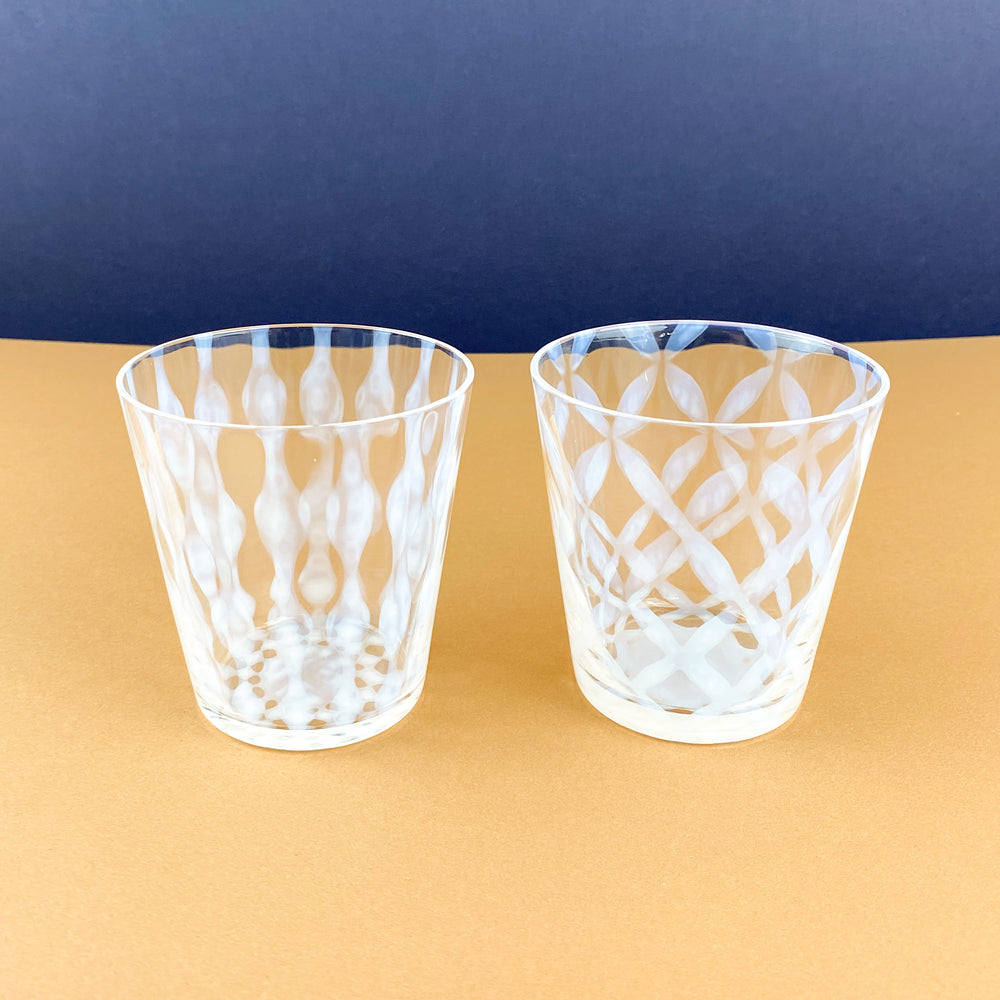 Taisho Roman Soda Glass Cup Set of 2